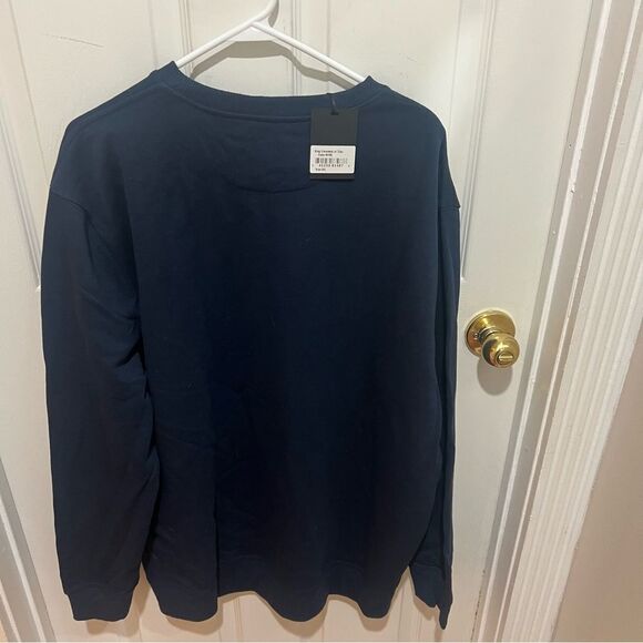 NWT Good Counsel men's king Crewneck sweatshirt with side zip size 2x navy - Picture 11 of 11
